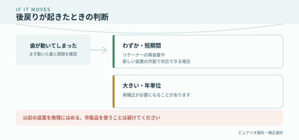 後戻りが起きたときの判断